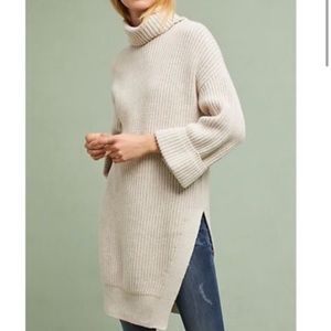 Anthro’s Moth cuffed-sleeve turtleneck dress tunic